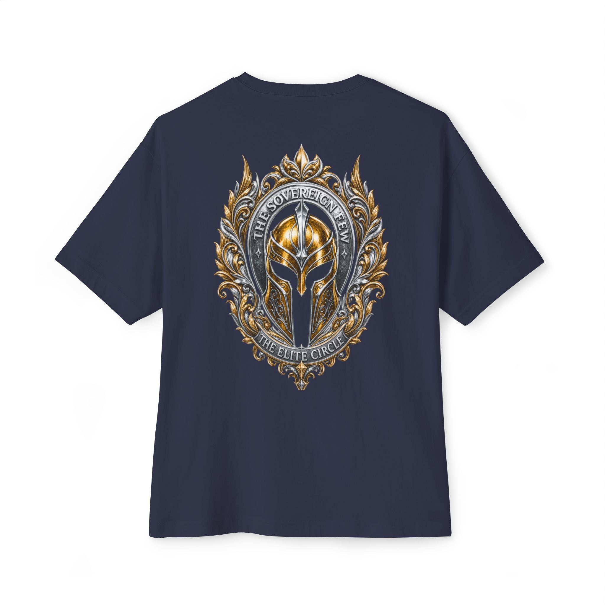 The Elite Circle Graphic Tee — Oversized Boxy White T-Shirt