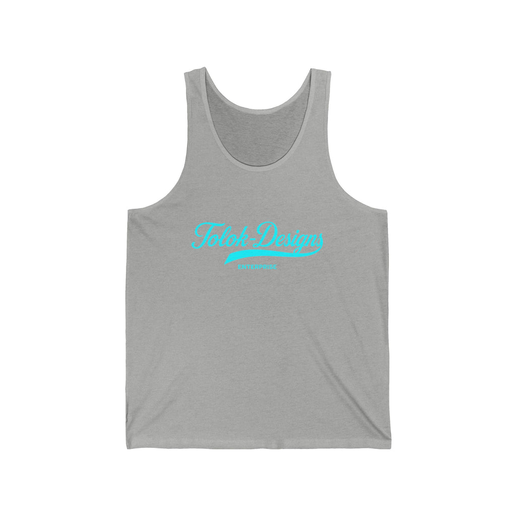 Tolok Designs Logo Tank Top — Lightweight White Jersey Tank