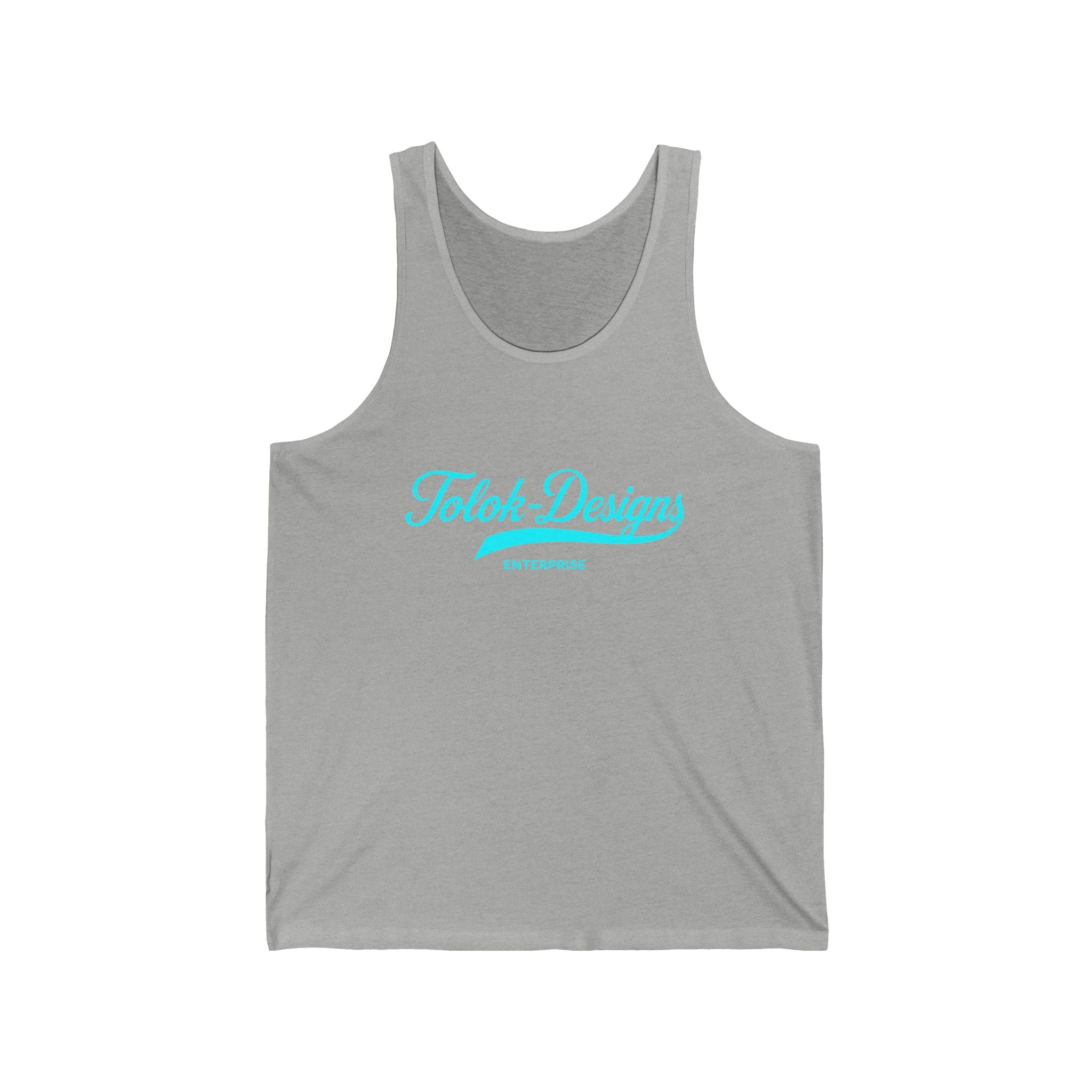 Tolok Designs Logo Tank Top — Lightweight White Jersey Tank