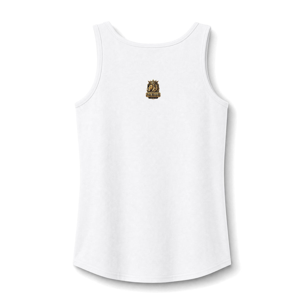 Women's Tank Top — Gold Script "Hot Mess" Small Chest Design