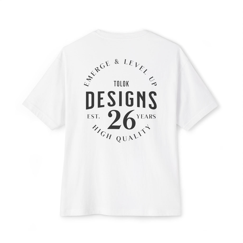 Boxy Tee - 'Designs 26' Minimal Logo Oversized T-Shirt