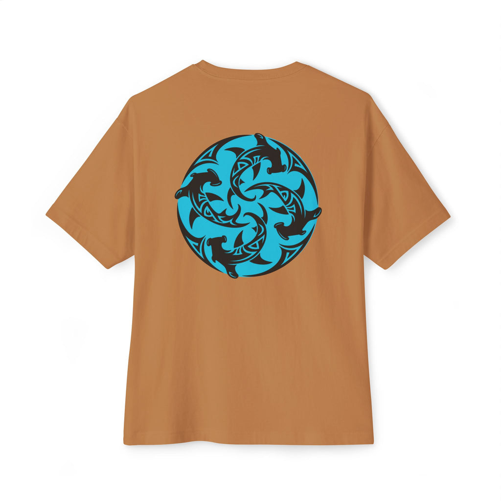 Shark Mandala Tee — Ocean Tribal Graphic Boxy T‑Shirt