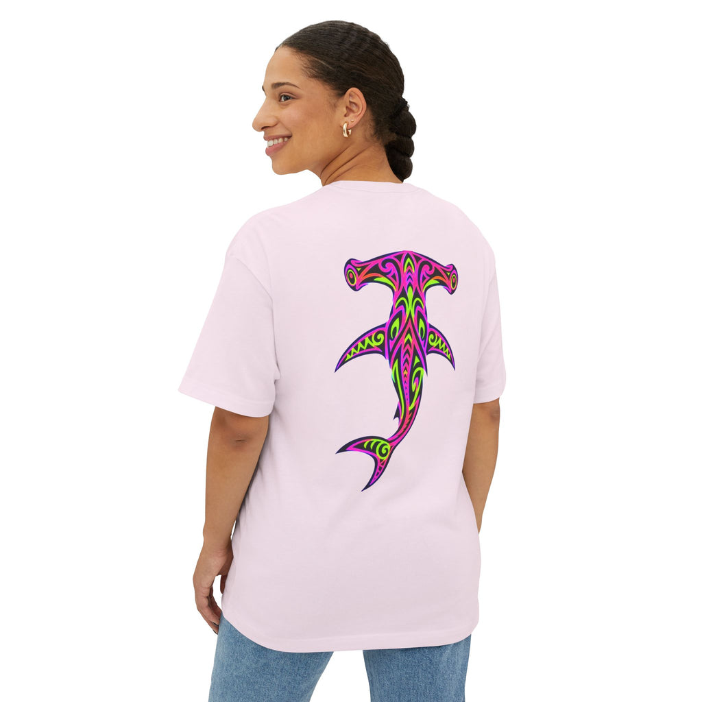 Hammerhead Shark Tee — Tribal Neon Hammerhead Graphic Shirt