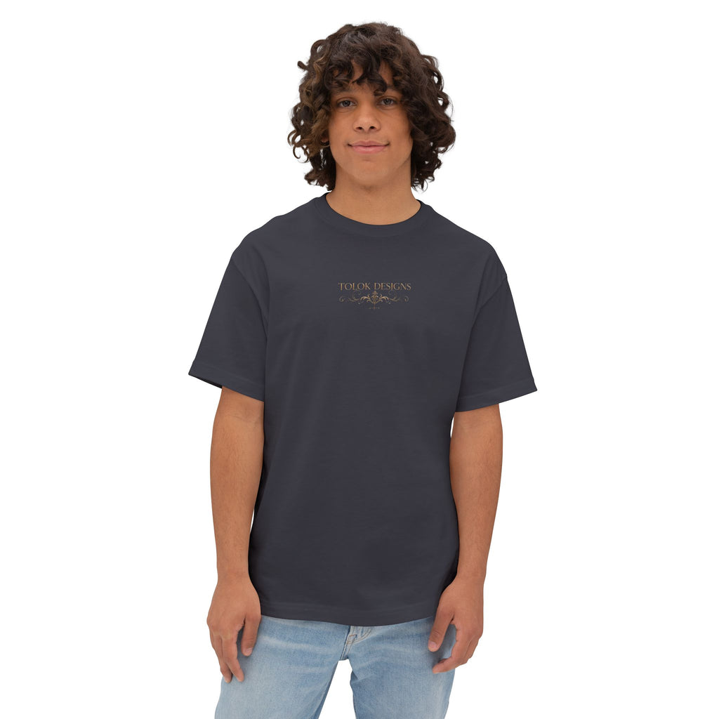 Boxy Tee — Elegant Monogram 'TD' Logo Oversized White T‑Shirt