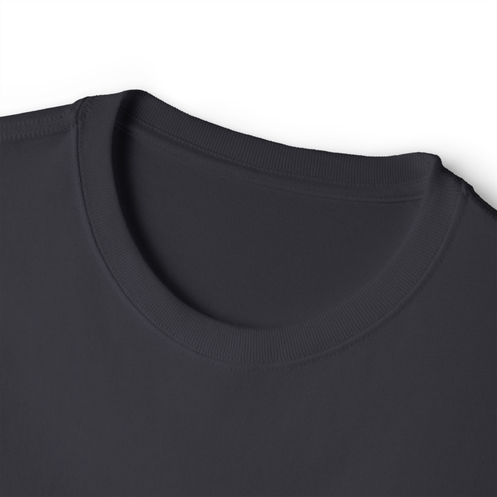 Boxy Tee — Minimal Script Chest Logo Black T‑Shirt