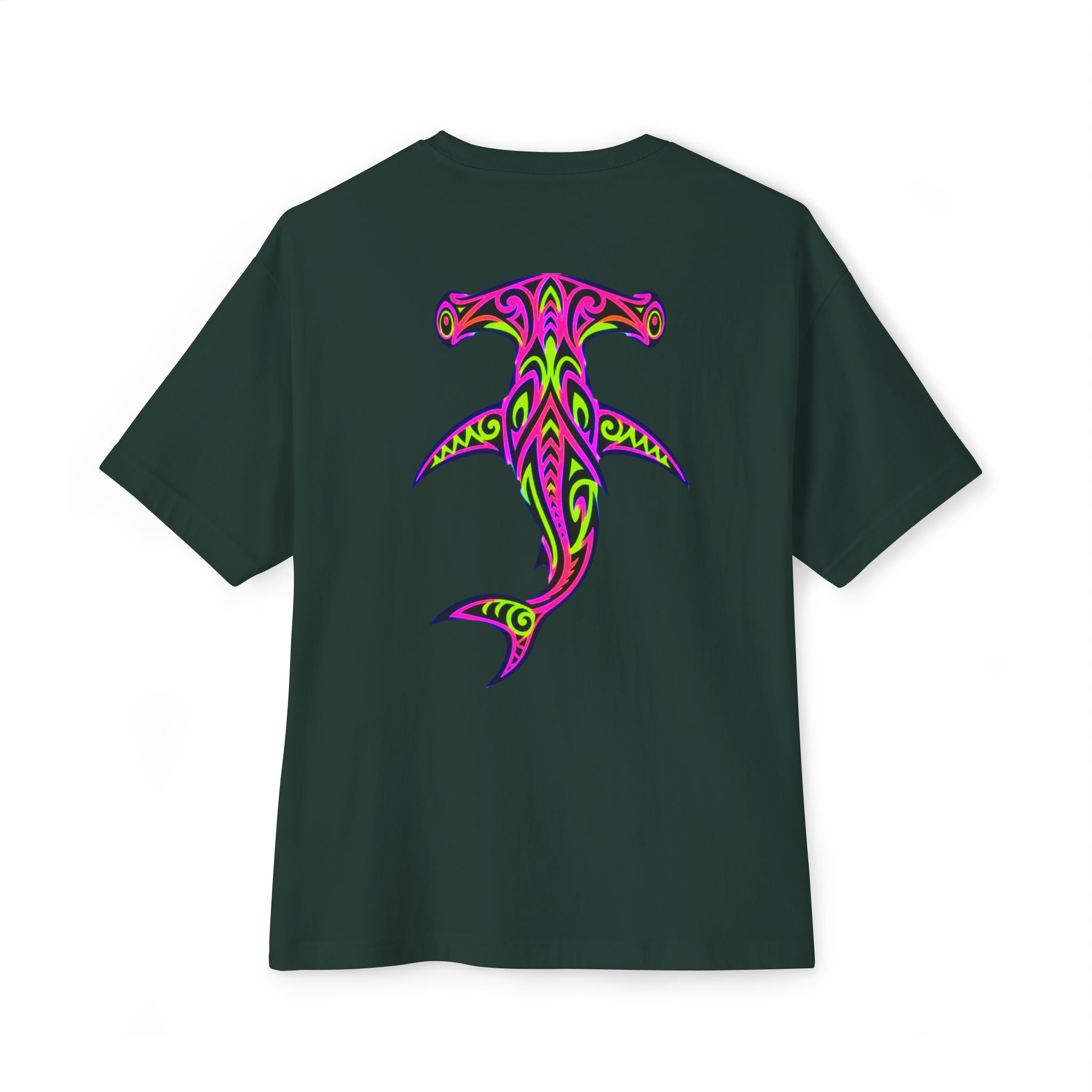 Hammerhead Shark Tee — Tribal Neon Hammerhead Graphic Shirt
