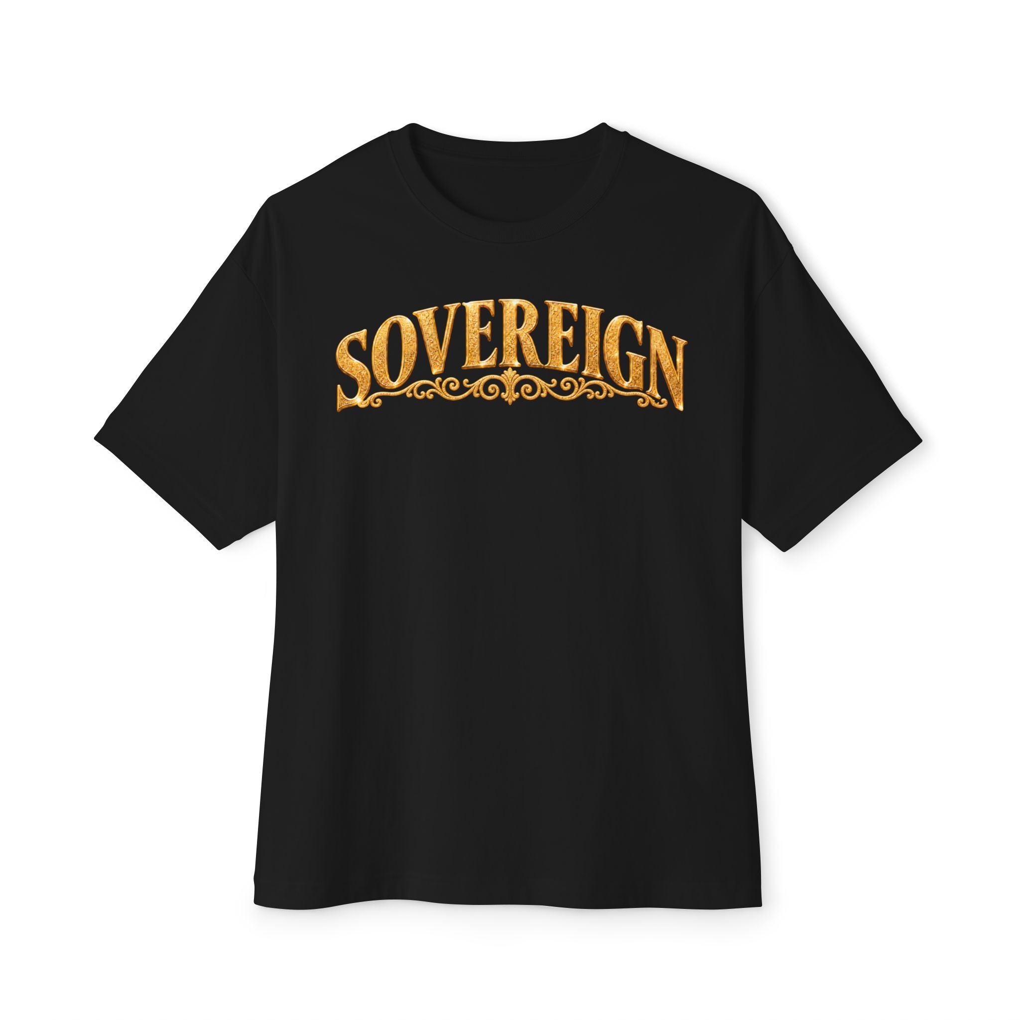 Sovereign Gold Cross T‑Shirt — Ornate Religious Graphic Tee