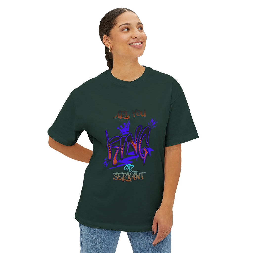 King Graffiti Tee — "Are You King" Streetwear Boxy T‑Shirt