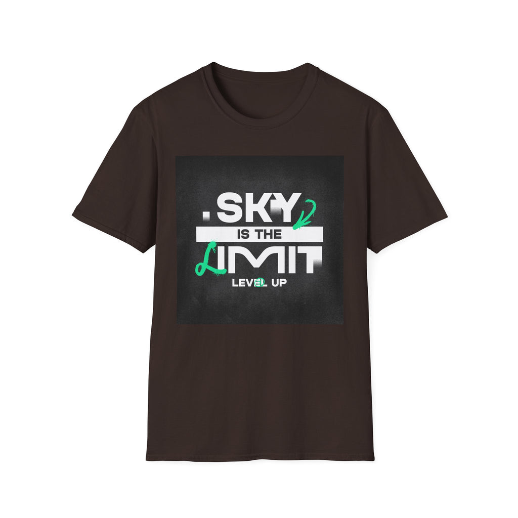 Sky Is the Limit T-Shirt — Level Up Motivational Graphic Tee