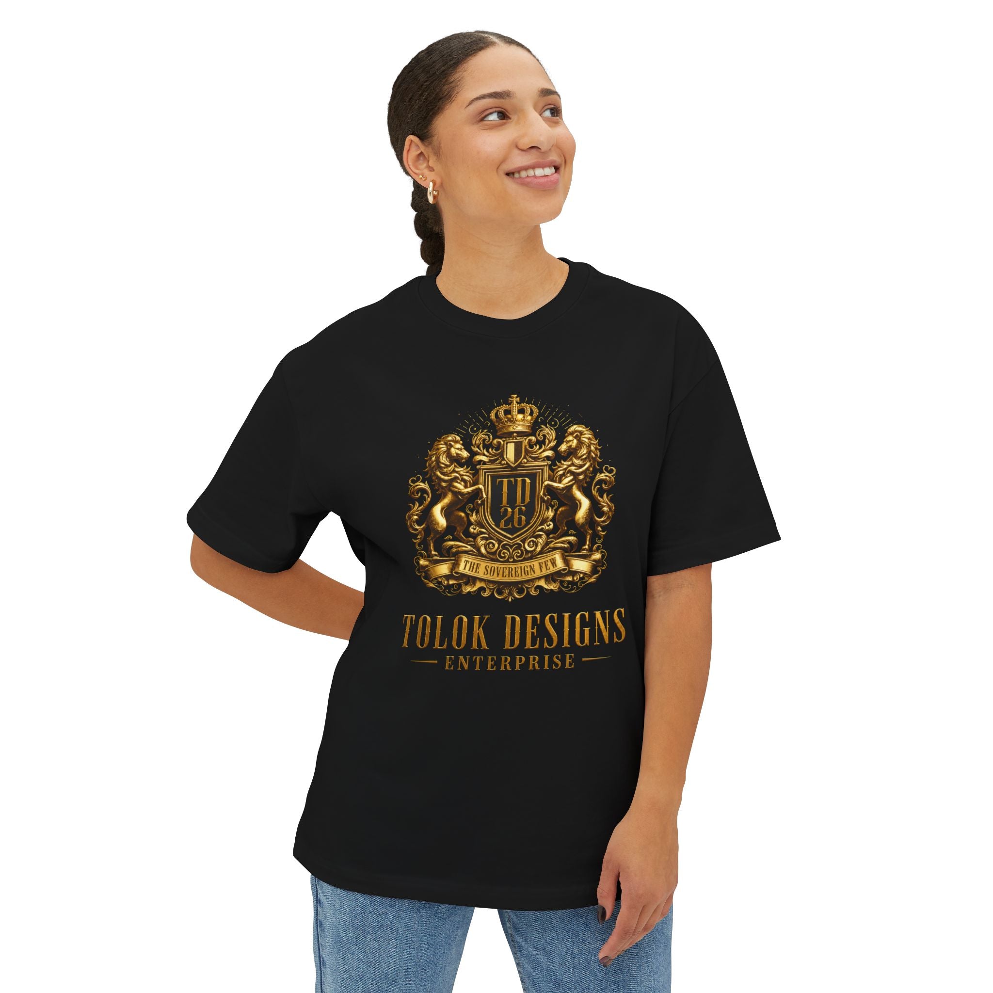 Tee — Luxury Gold Crest Logo "Tolok Designs"