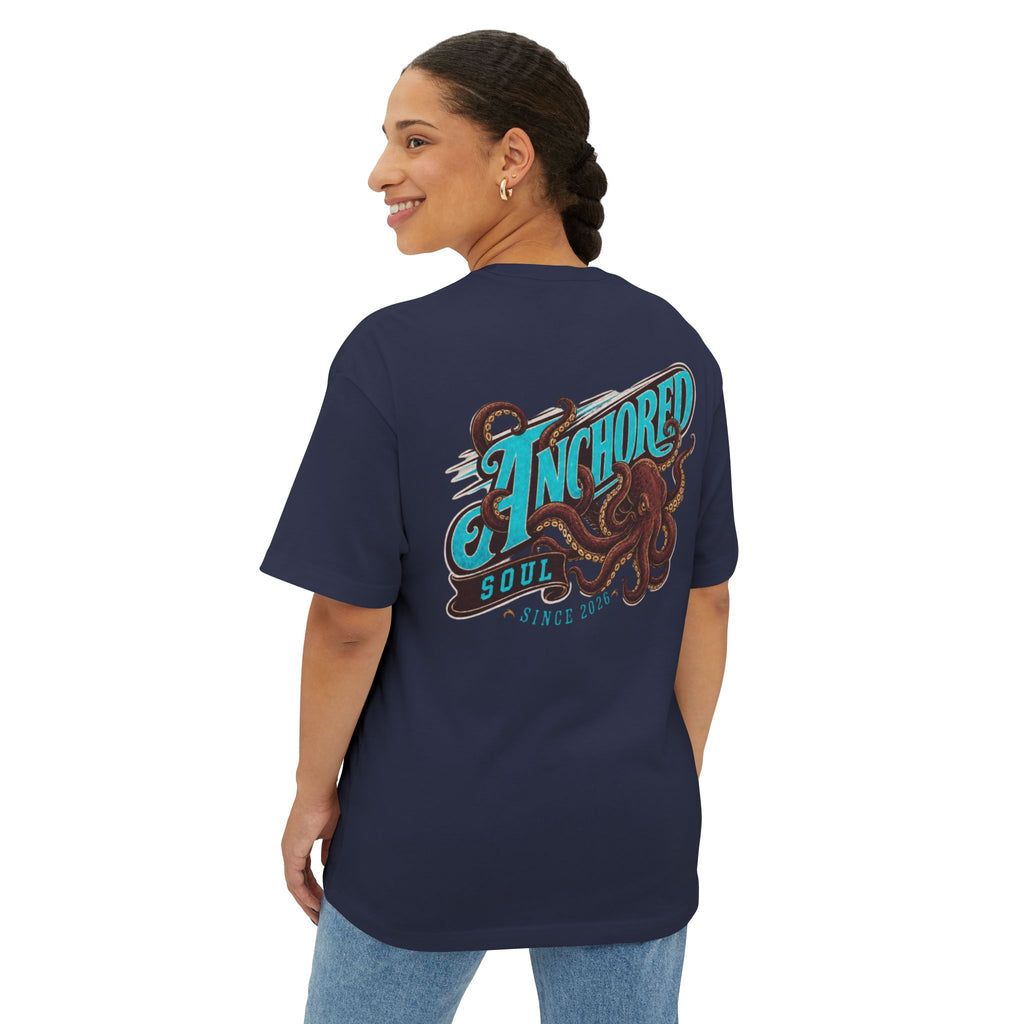 Anchored Soul Octopus Tee — Graphic Oversized Boxy T-Shirt