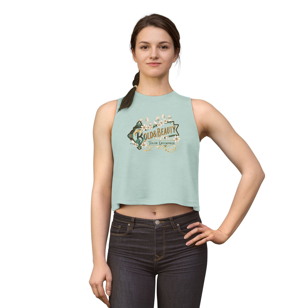 Bold & Beauty Women's Crop Top – Vintage Floral Graphic