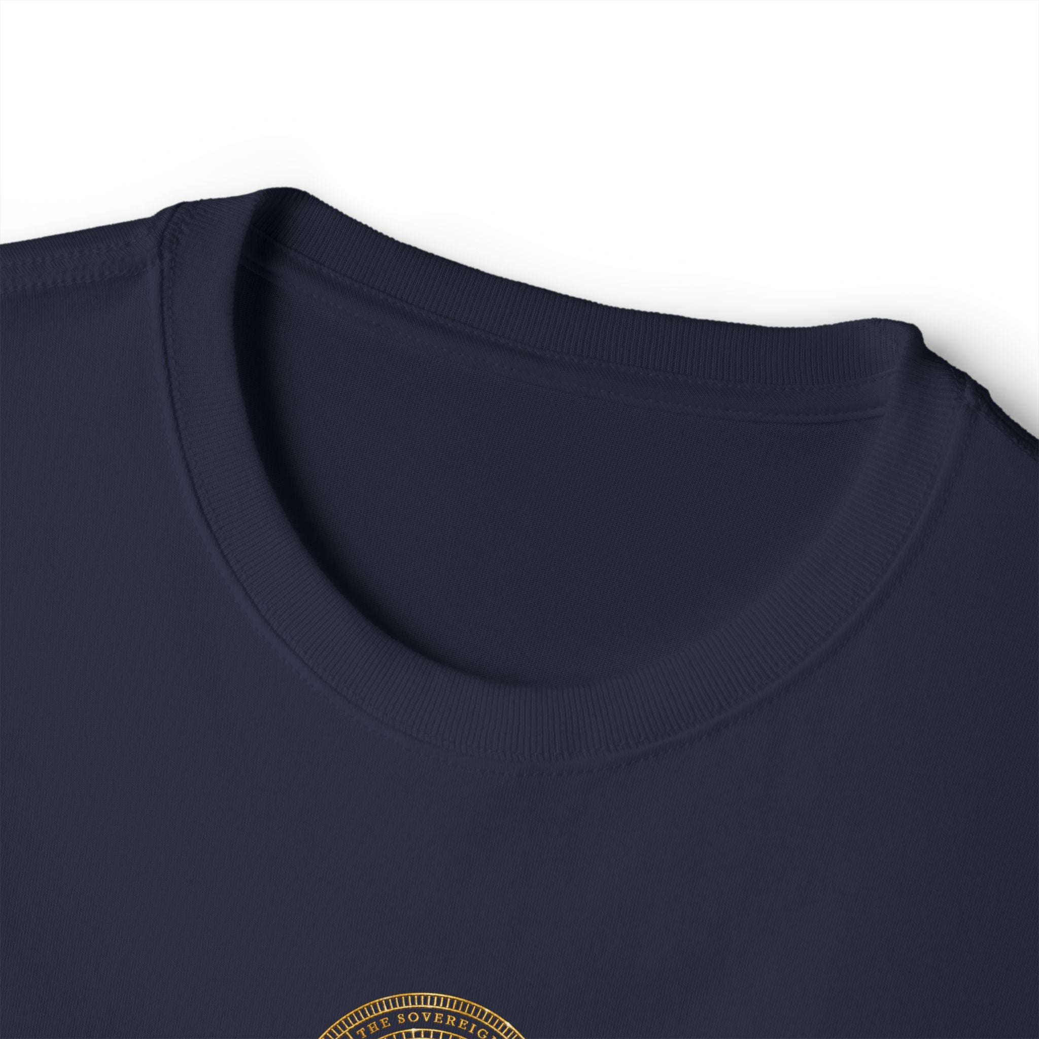 Minimalist 'Lucky Coin' Oversized Tee — Small Gold Coin Graphic Chest Print