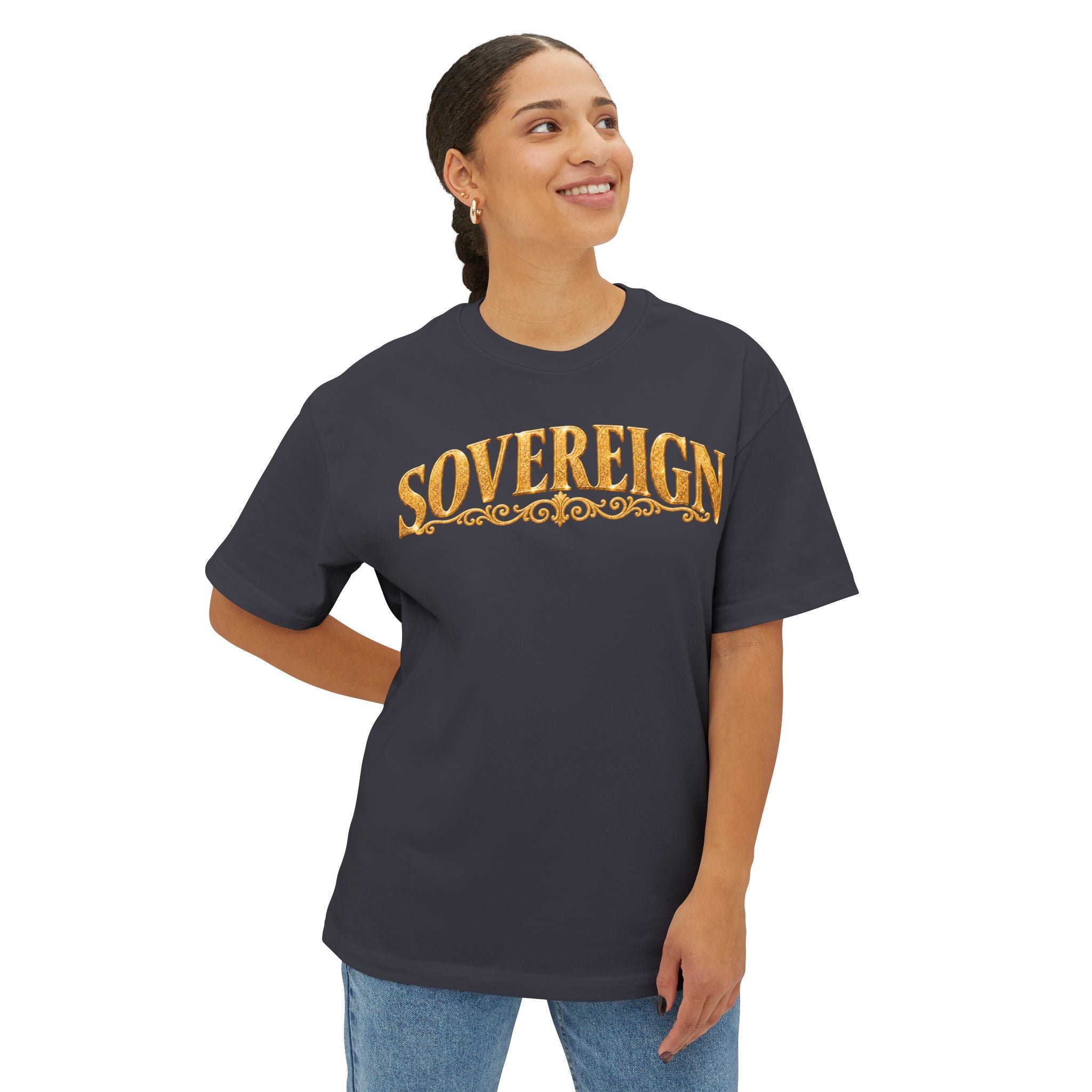 Sovereign Gold Cross T‑Shirt — Ornate Religious Graphic Tee
