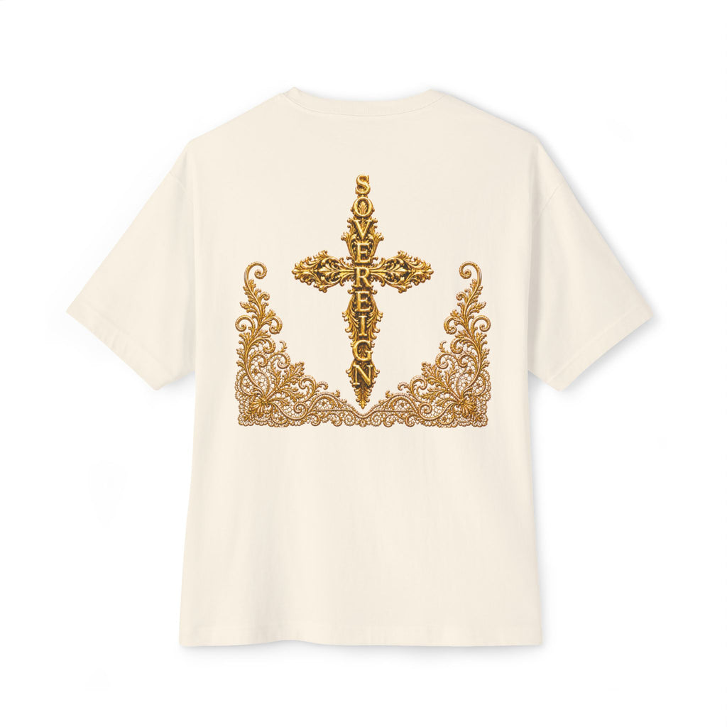 Sovereign Gold Cross T‑Shirt — Ornate Religious Graphic Tee