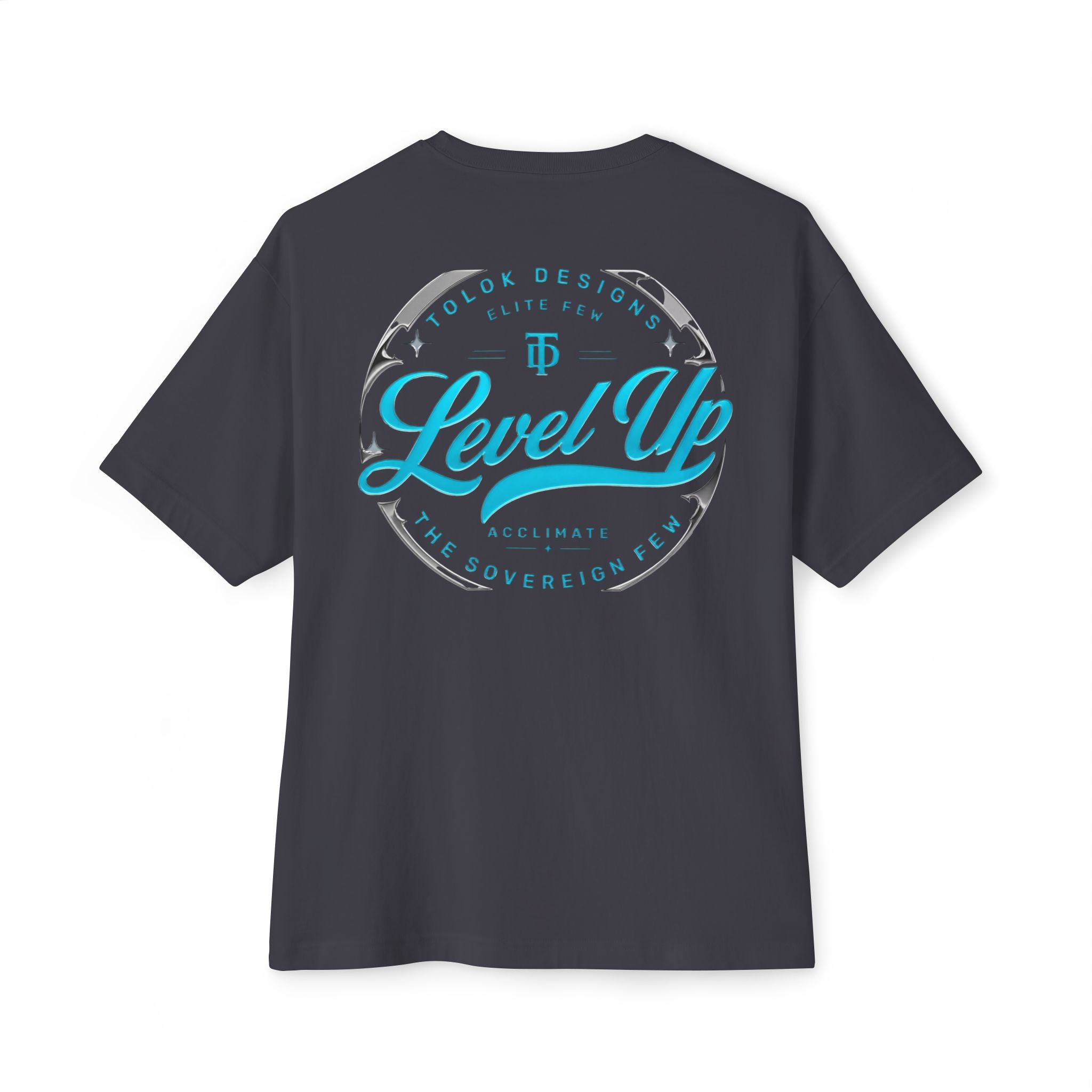 Level Up Tee — Graphic Chest Emblem & Back 'Level Up' Design