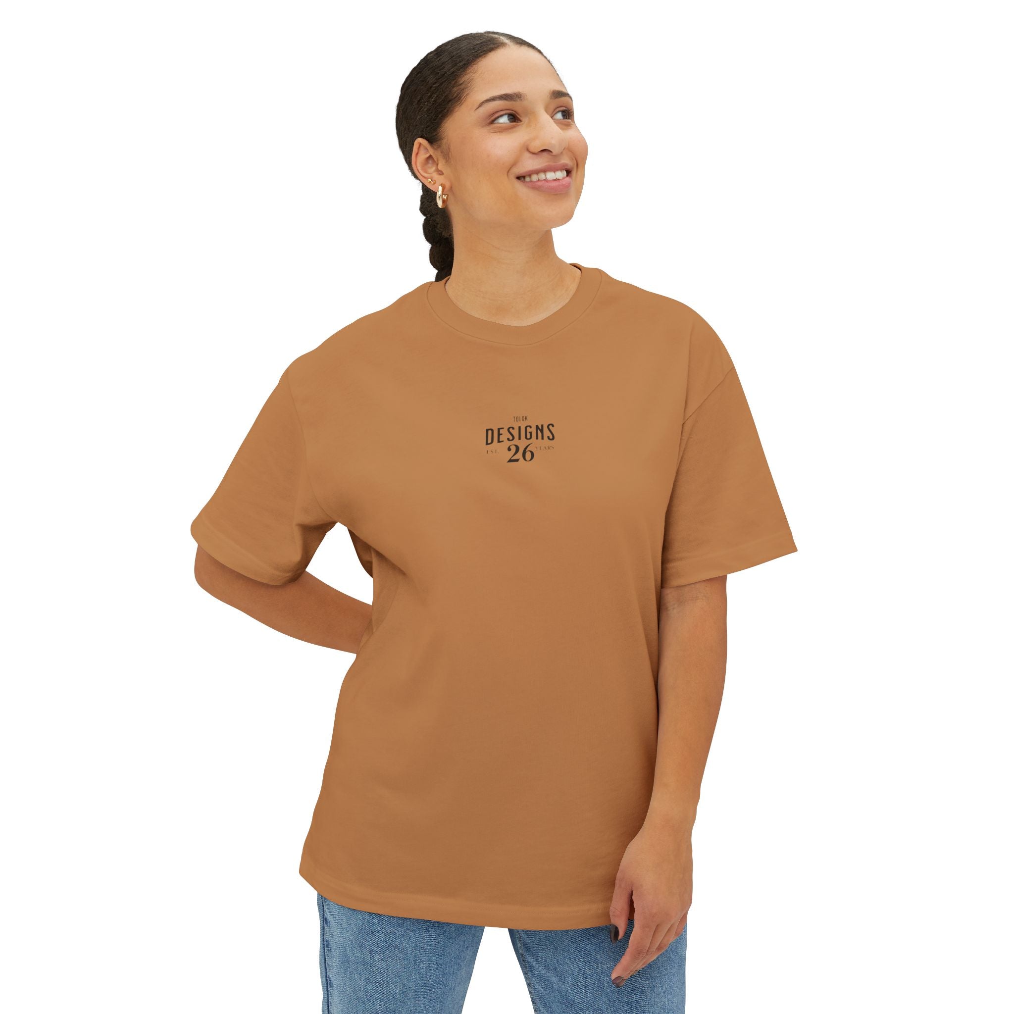 Boxy Tee - 'Designs 26' Minimal Logo Oversized T-Shirt