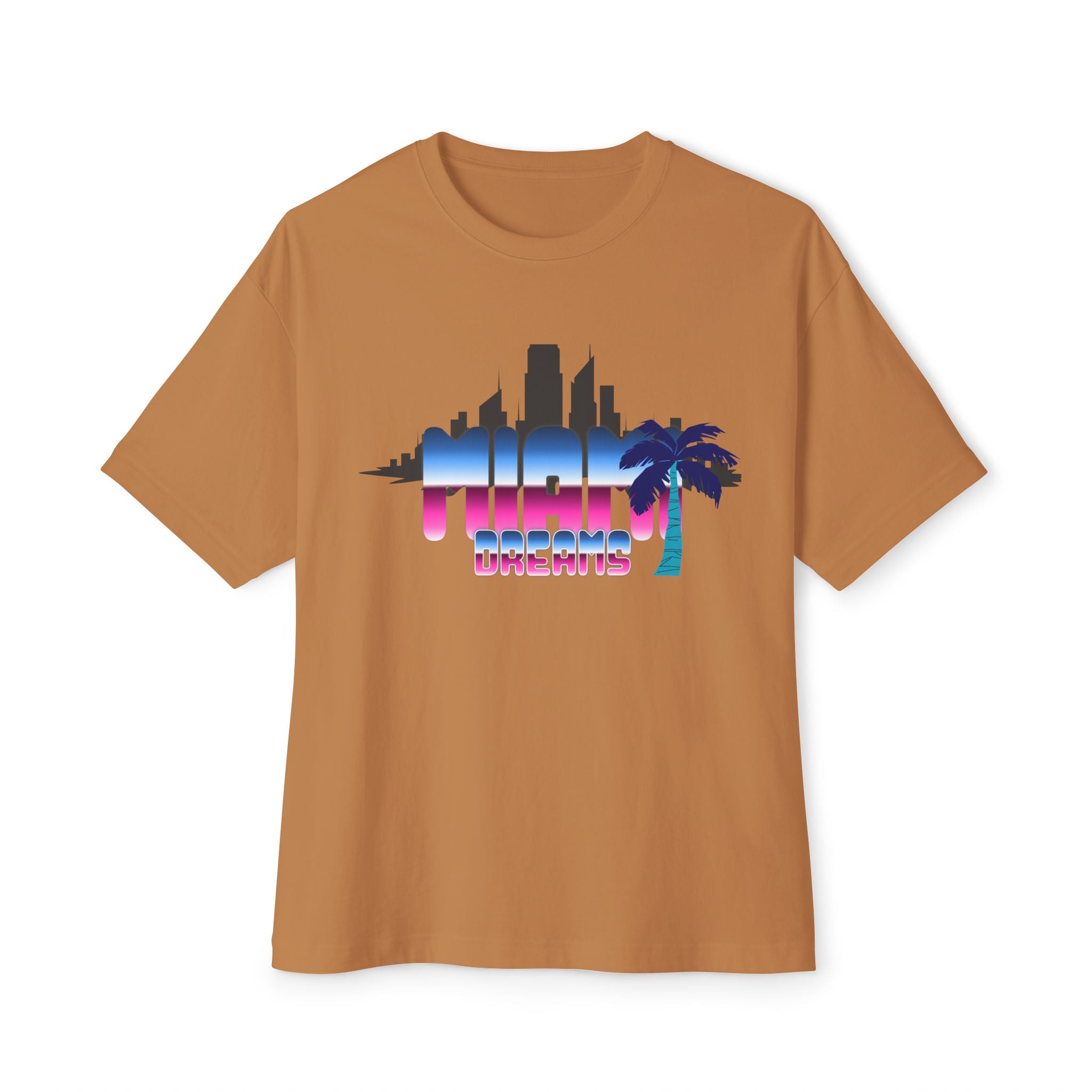 Retro Miami Skyline Tee — "High Limits" Vaporwave Palm Graphic