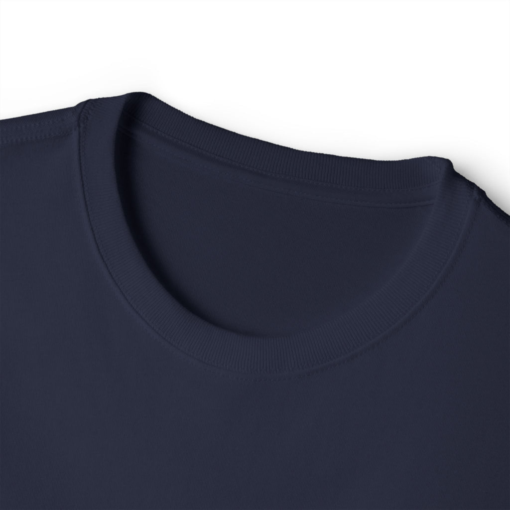 Boxy Tee — Minimal Script Chest Logo Black T‑Shirt