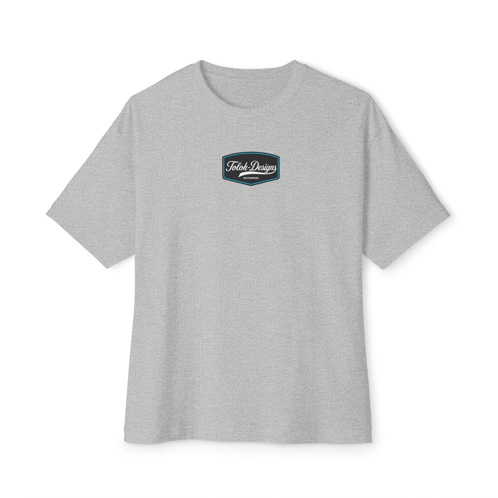 Vintage Patch Tee — "Fresh Design" Chest Logo Boxy T‑Shirt