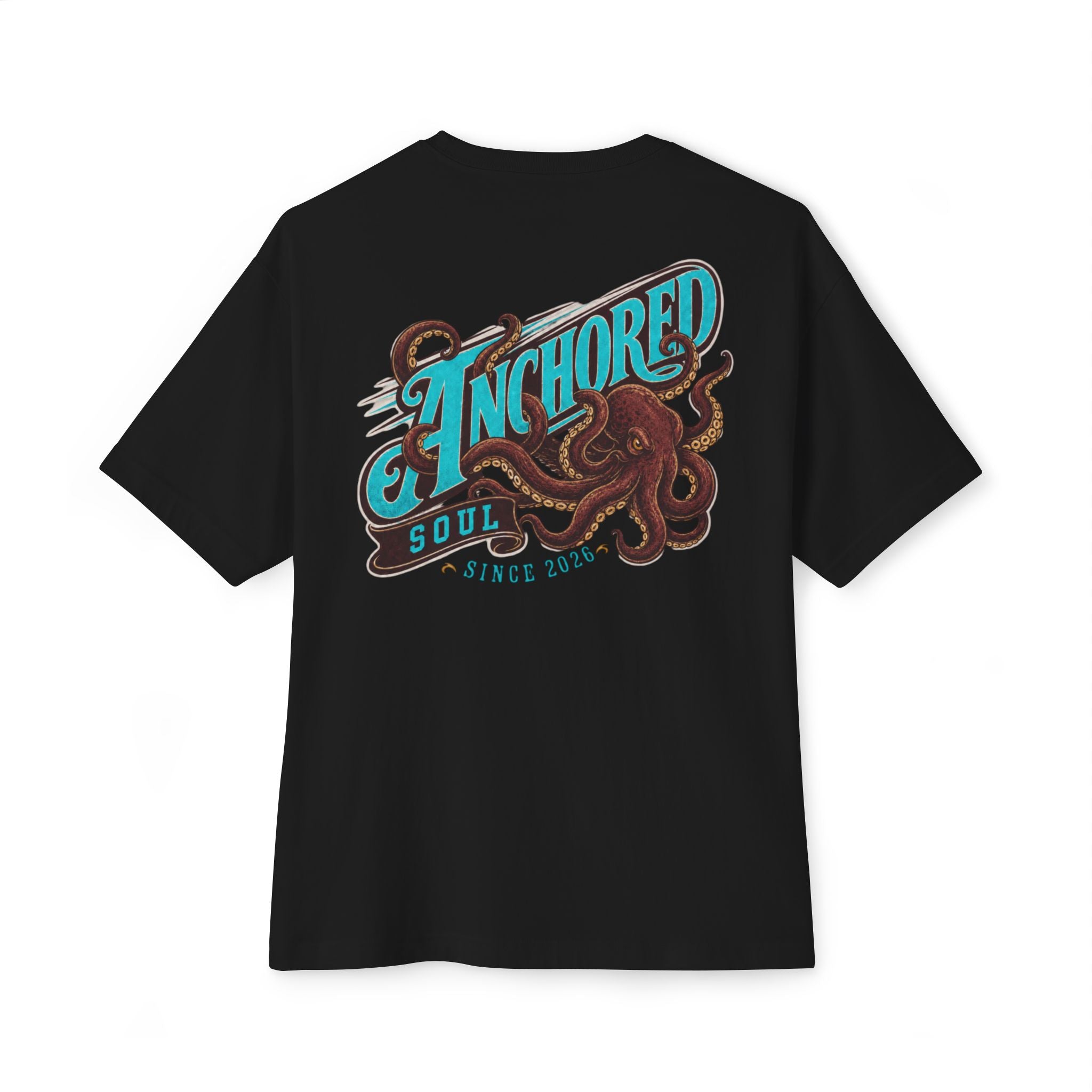 Anchored Soul Octopus Tee — Graphic Oversized Boxy T-Shirt