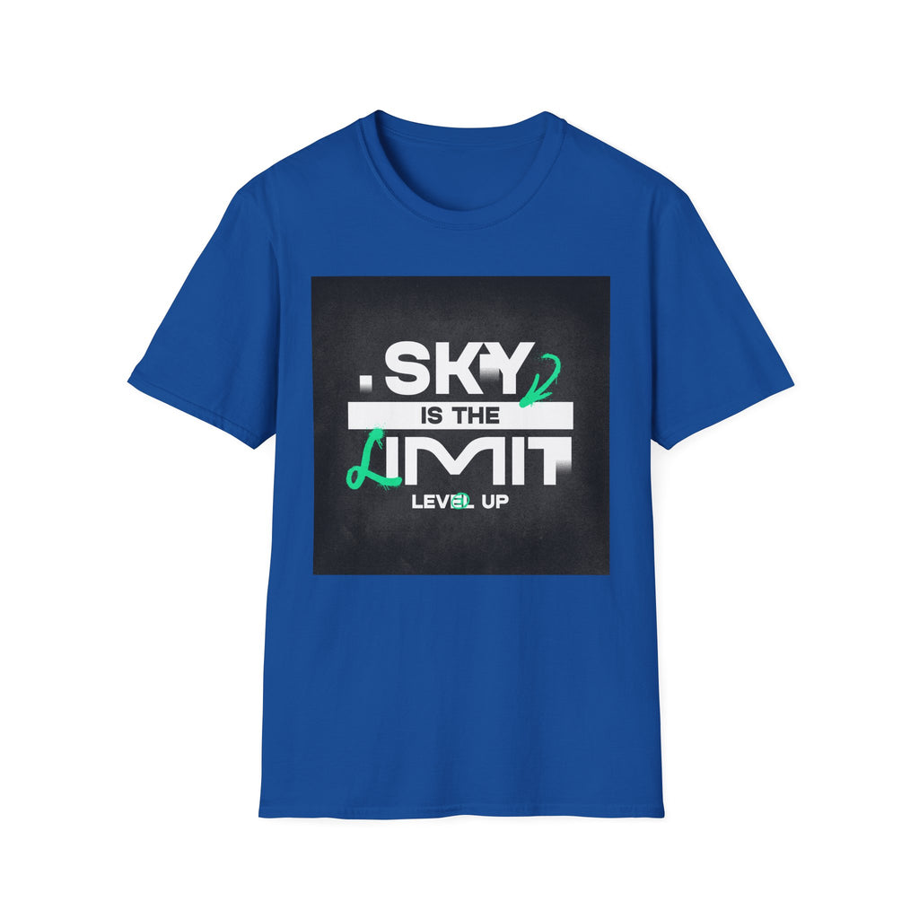 Sky Is the Limit T-Shirt — Level Up Motivational Graphic Tee