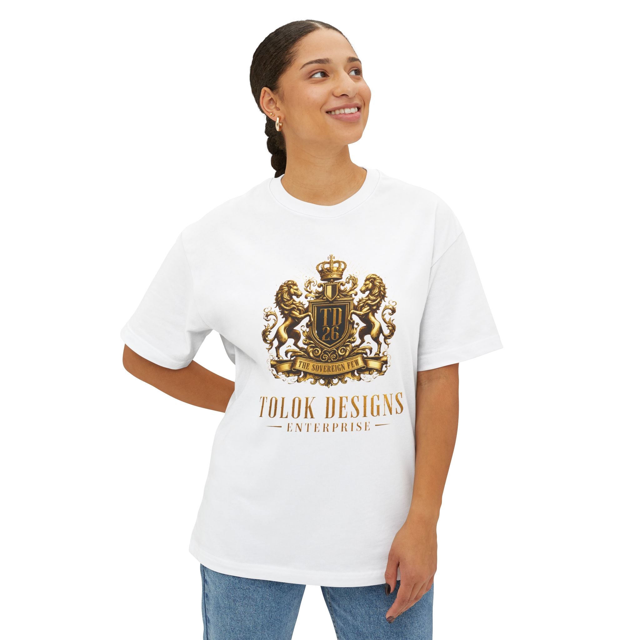 Tee — Luxury Gold Crest Logo "Tolok Designs"