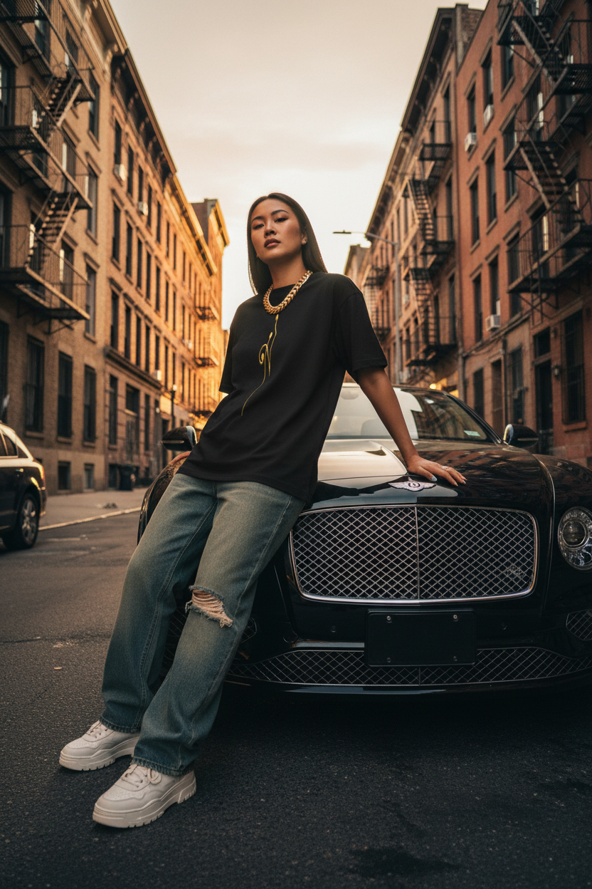 Asian Female Luxury Car