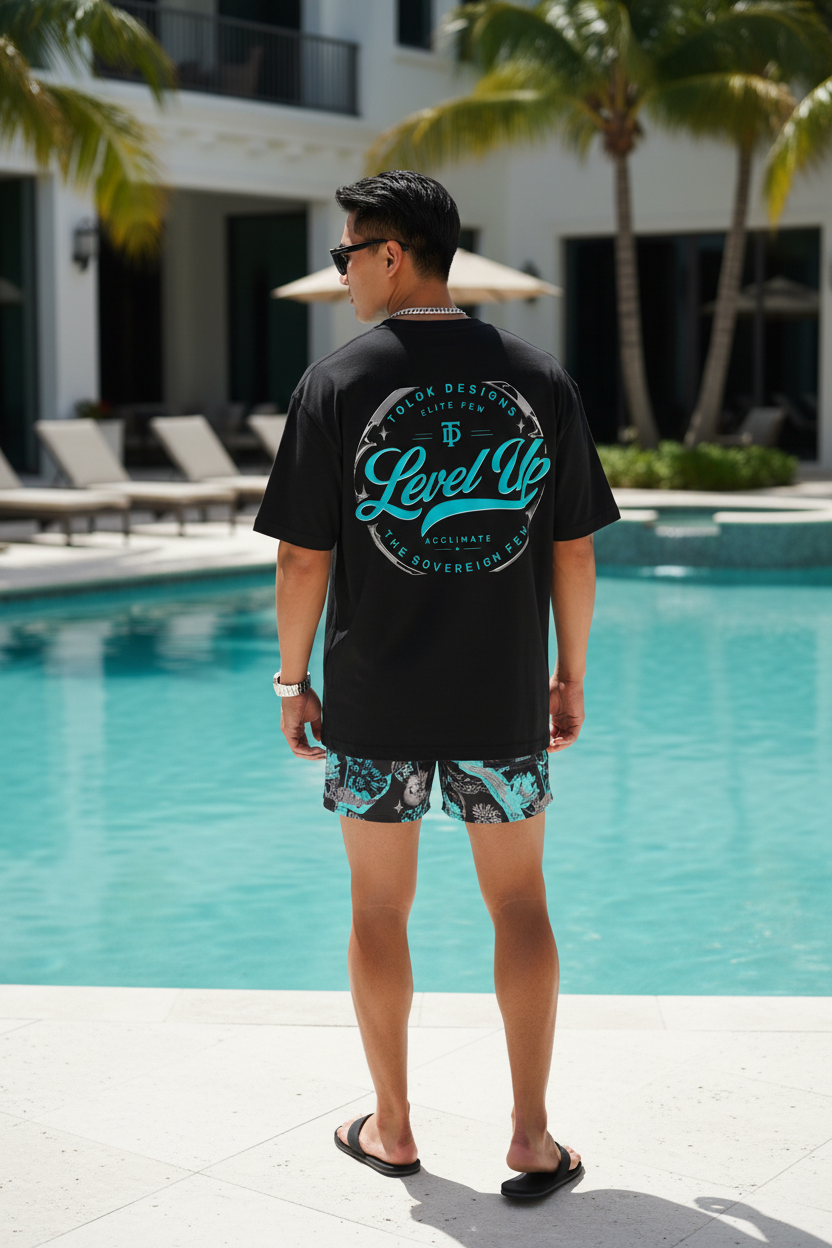 Asian Male - Poolside Back