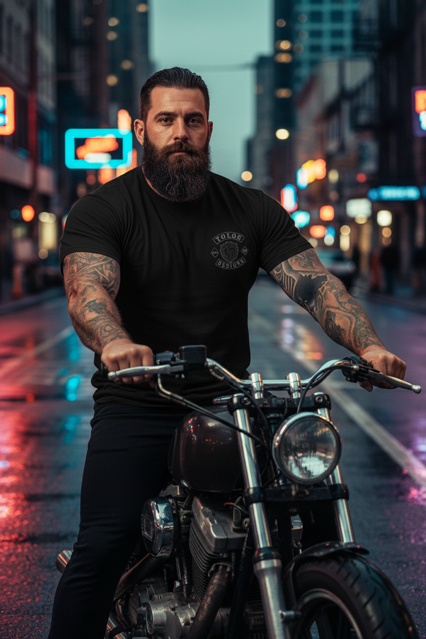 Bearded guy on bike front