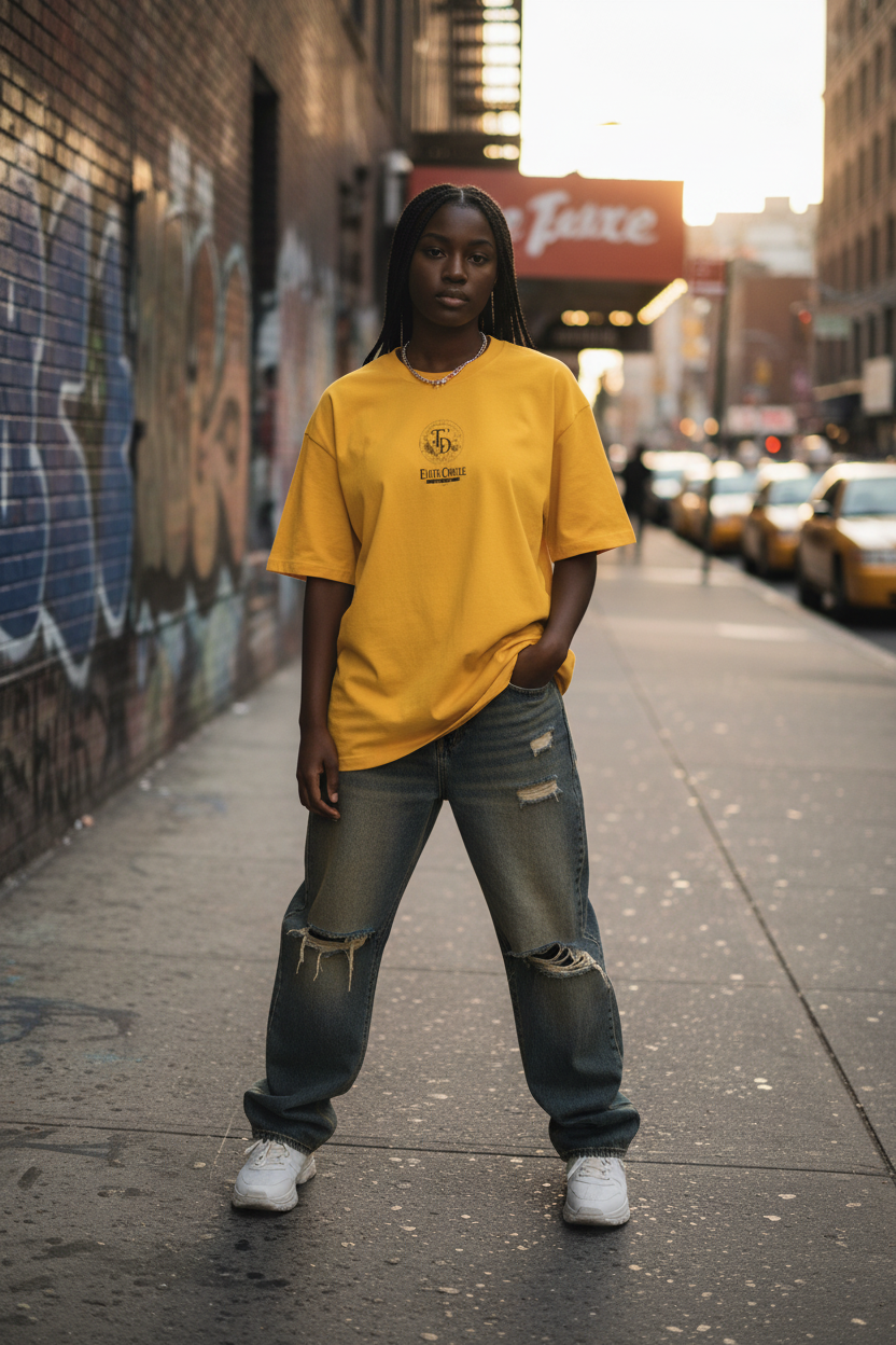 Black Female Yellow Front