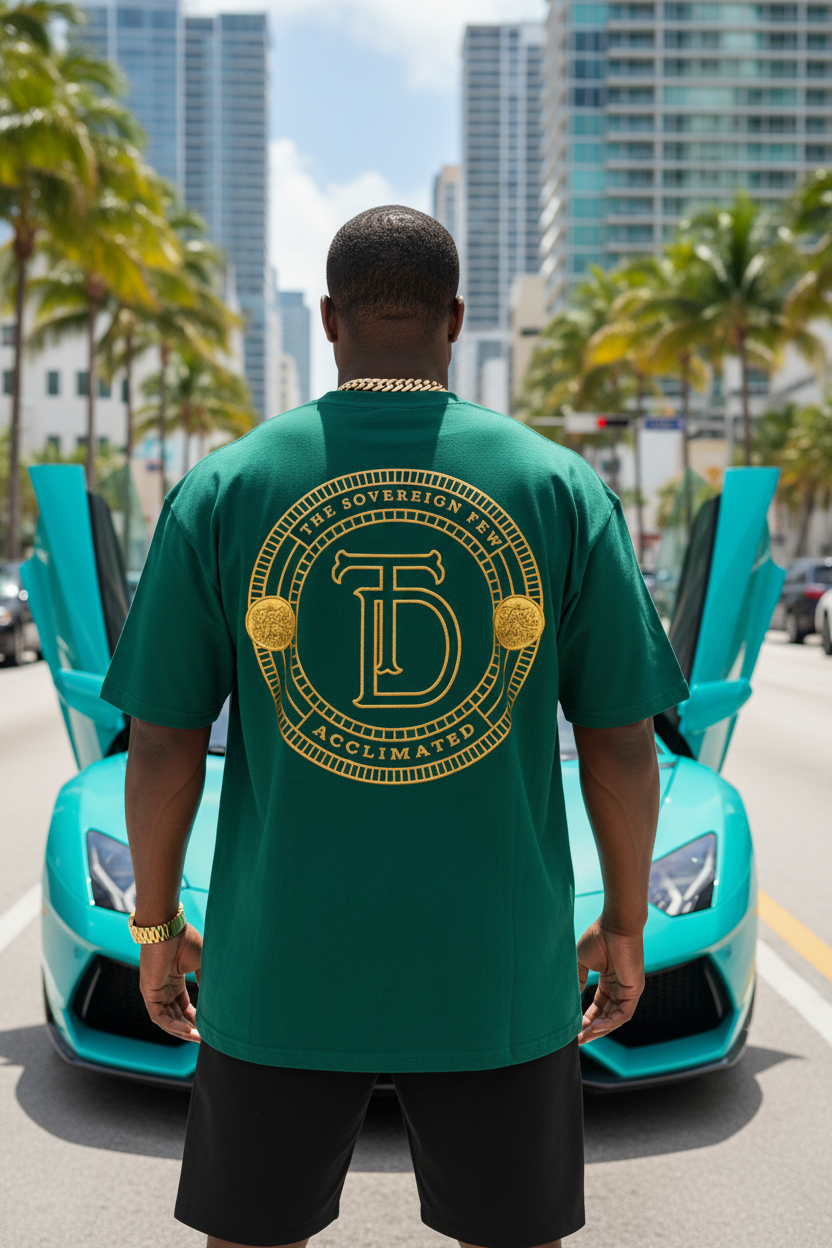 Black Male - Turquoise Lambo Back