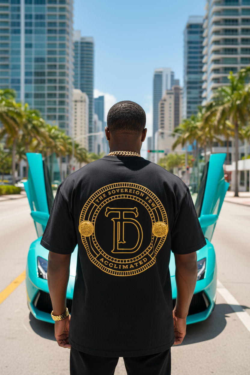 Black Male - Turquoise Lambo Back