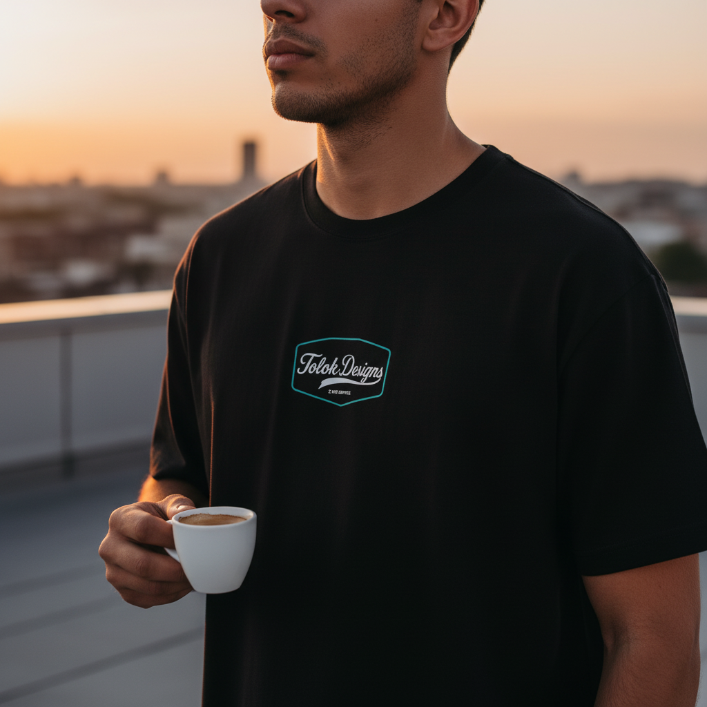 Black Tee Close Up
