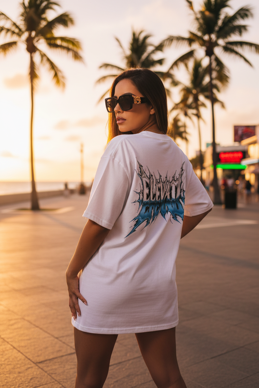 Elevated Flame Tee — Hispanic Female Miami
