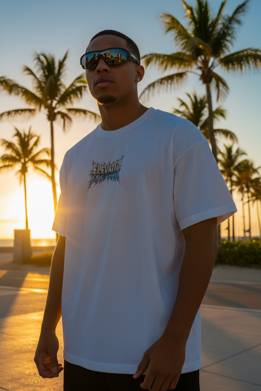 Elevated Flame Tee — Miami Vibe
