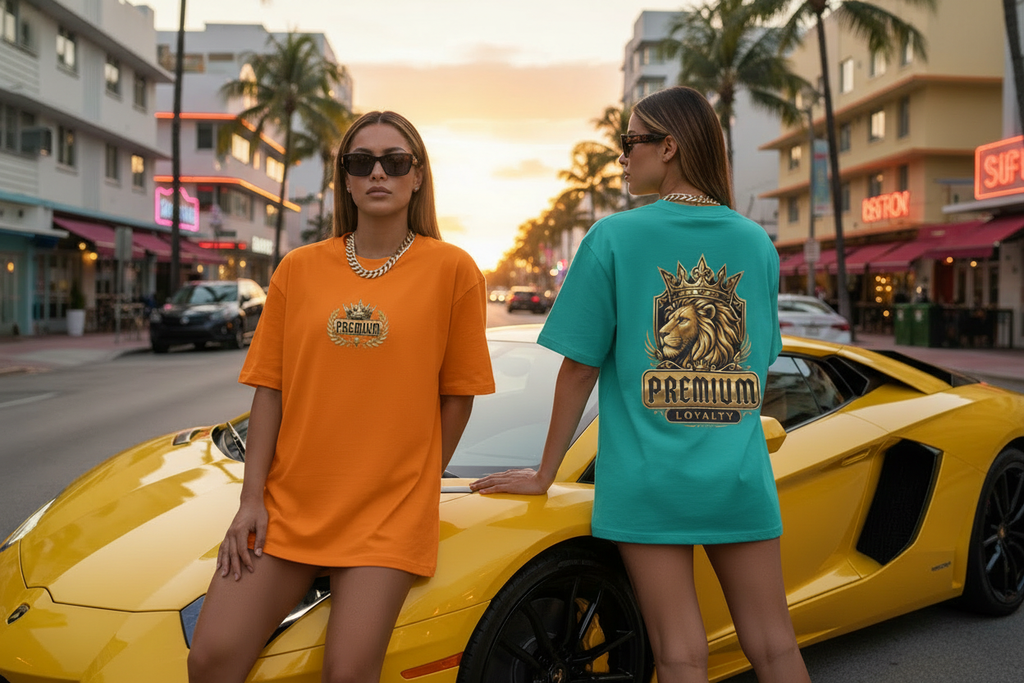 Female Full Back Lion Graphic