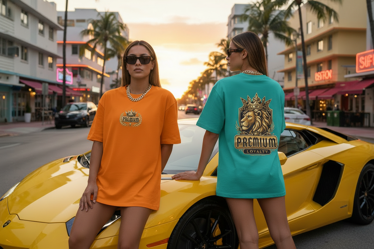 Female Full Back Lion Graphic
