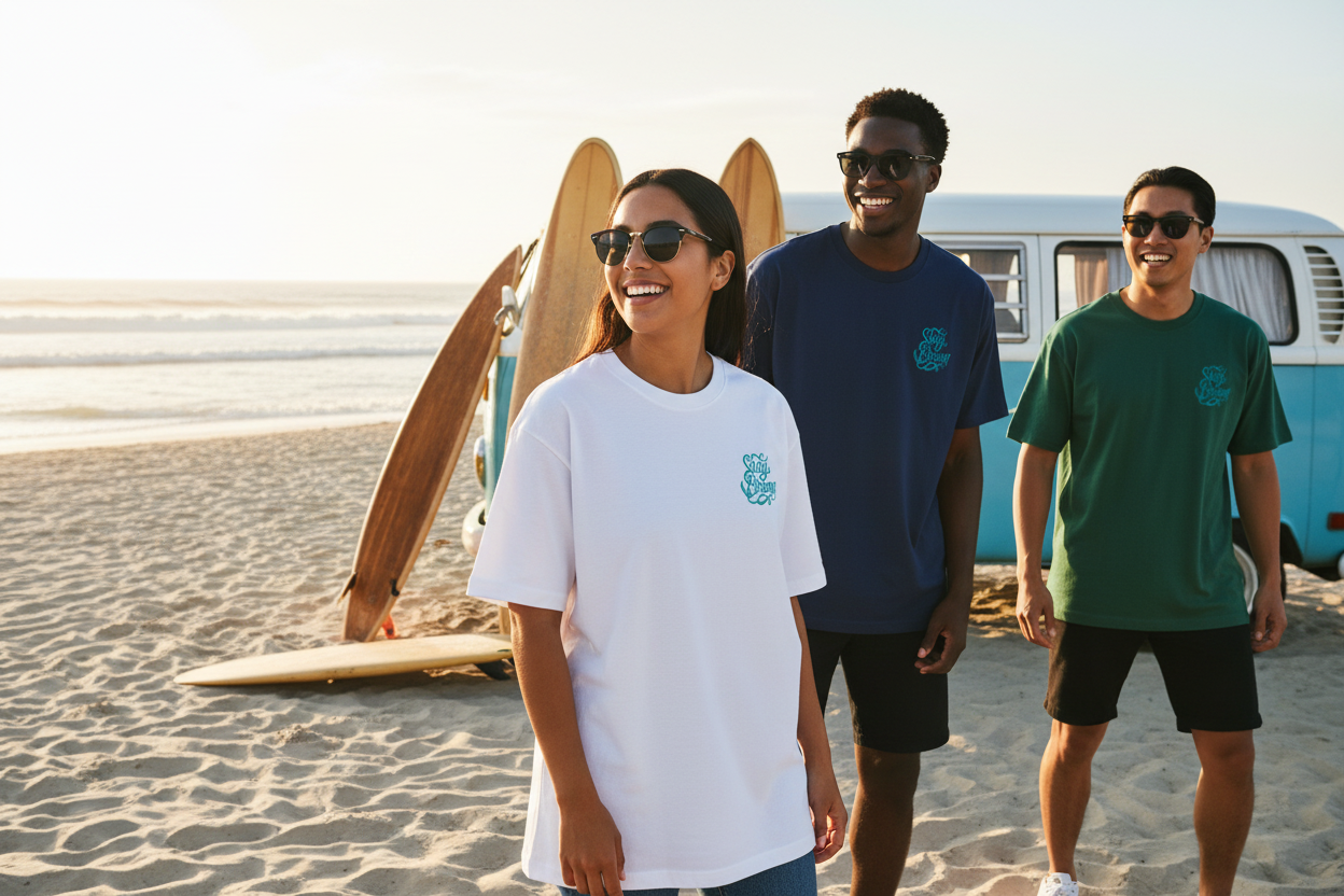 Group Different Color Tees