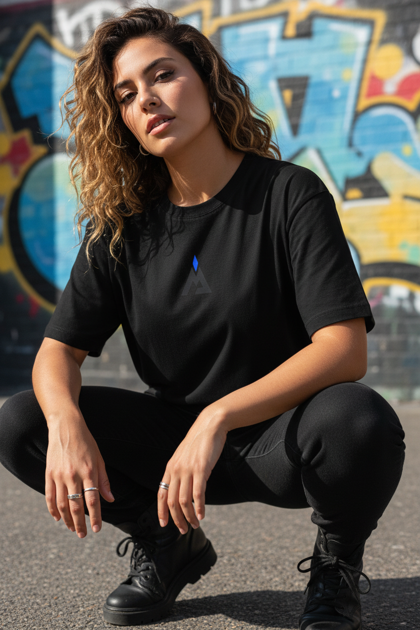 Hispanic Female Squatting - Front Logo
