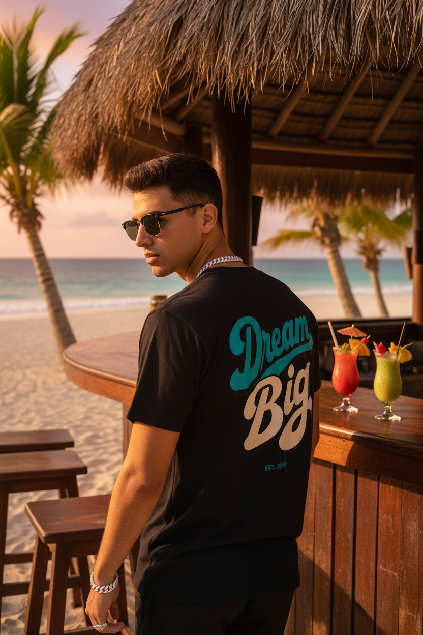 Hispanic male tropical bar
