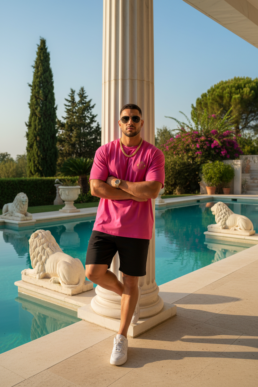 Hispanic Pink Leaning Column