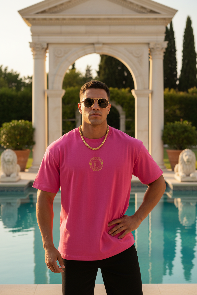 Hispanic Pink Pool Edge