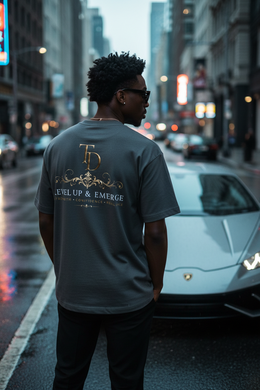 Black Male Dark Gray Back