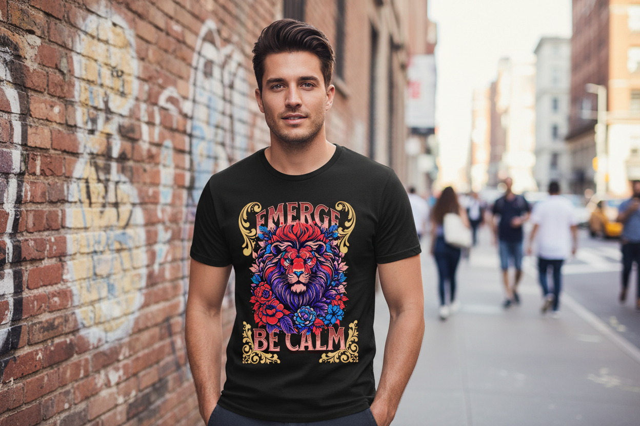 Male model street - EMERGE BE CALM III blue purple
