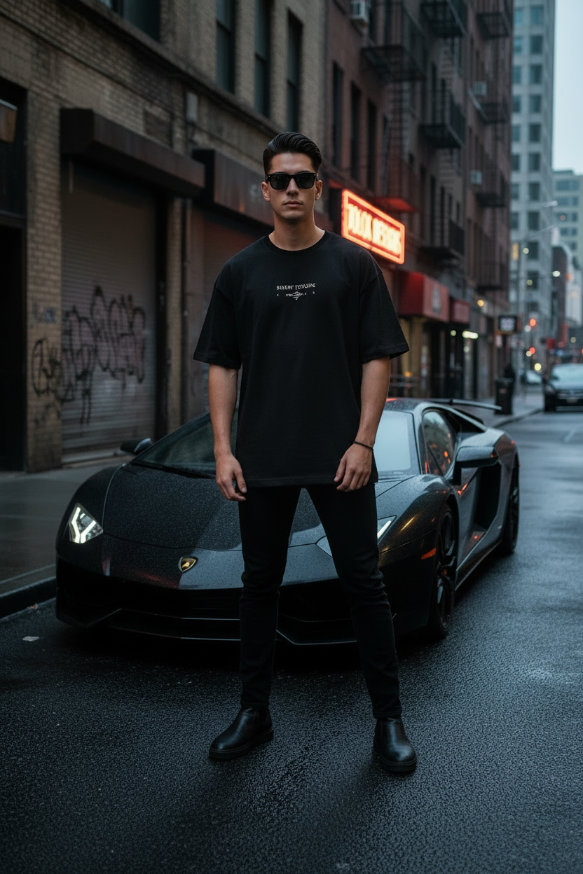 Hispanic Male Black Standing