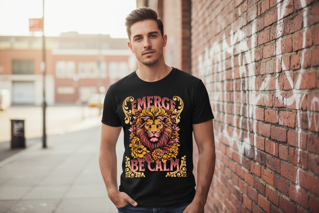Male model street - EMERGE BE CALM pink gold