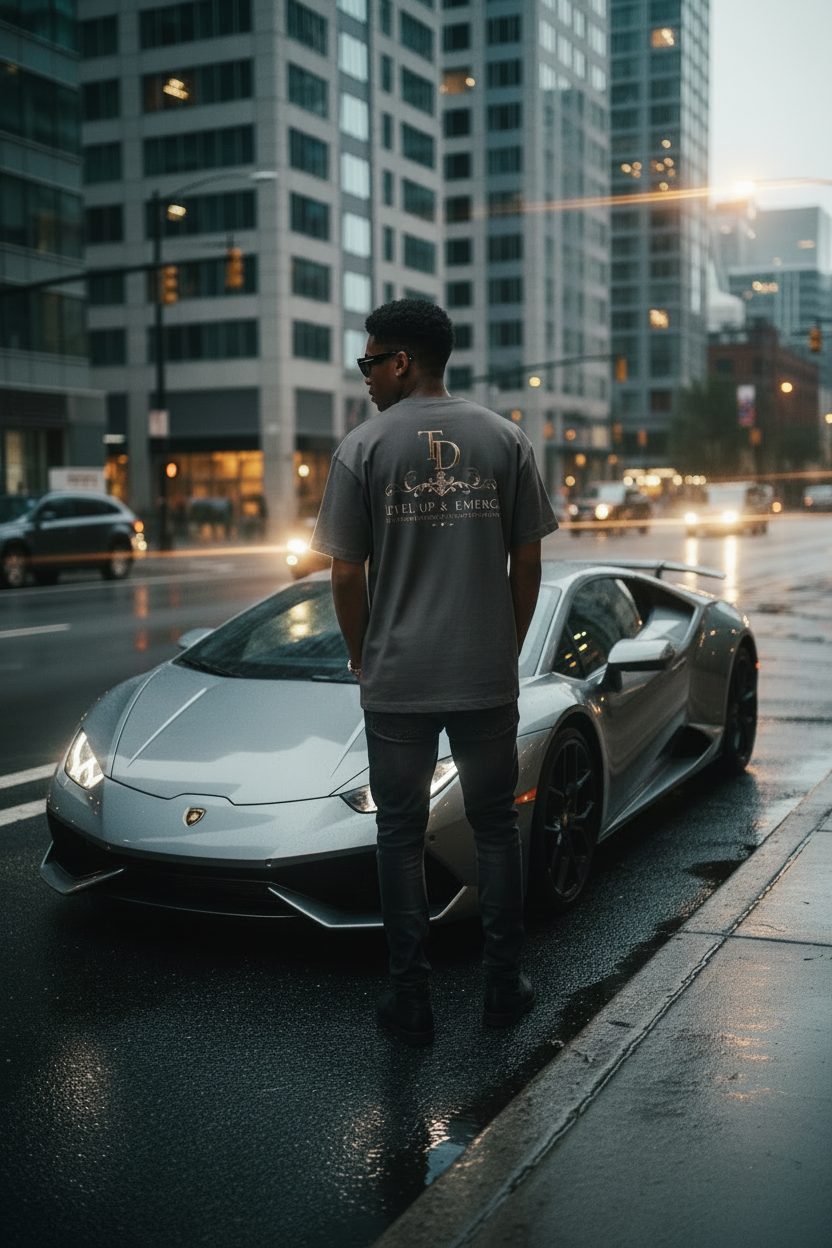 Black Male Dark Gray Back