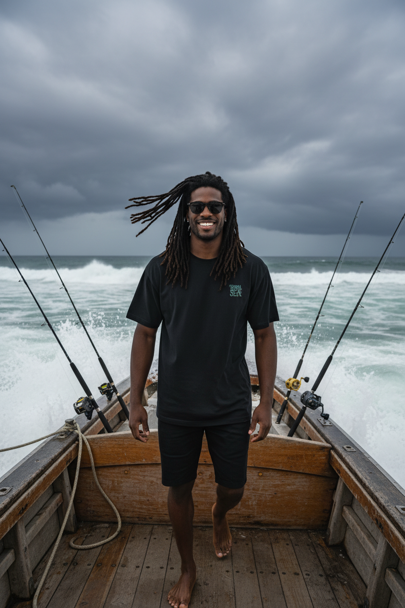 Male Front Fishing Boat