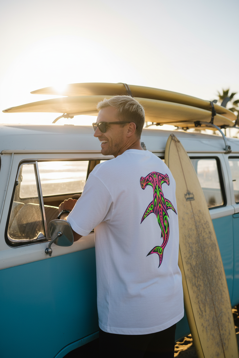 Male Smiling VW Bus